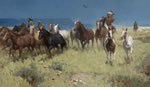 "Plunder of Many Horses" Z. S. Liang Masterwork Giclee Canvas